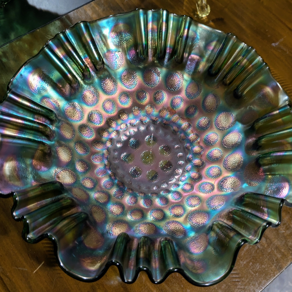 Iridescent Fenton Glass Bowl